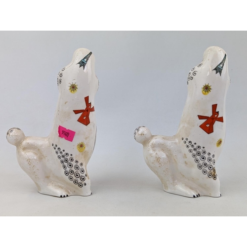 4 - Mid Century English bone China poodles, designed by Donald Brindley for Foley China Works, circa 195... 