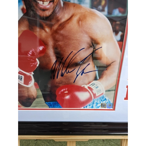 70 - Mike Tyson signed Collage. This was Mike Tyson's first ever photo shoot for Sports Illustrated Magaz... 