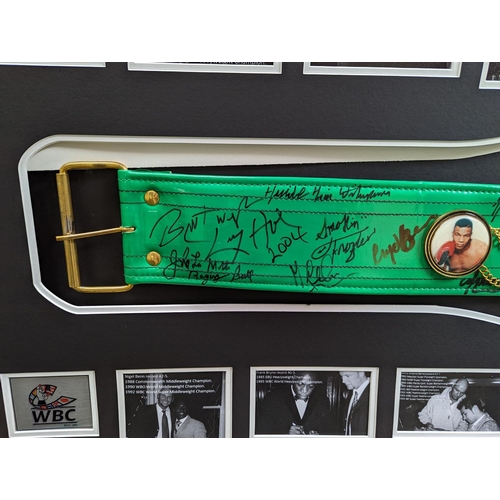 71 - WBC Replica Belt (Full sized) signed by 22 World Champions inc Kostya Tsyzu, Larry Holmes, John H St... 