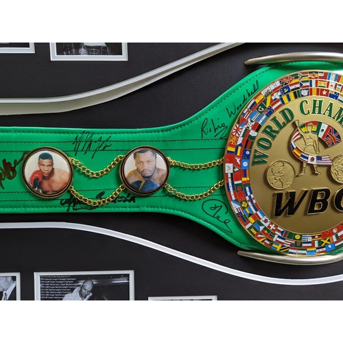 71 - WBC Replica Belt (Full sized) signed by 22 World Champions inc Kostya Tsyzu, Larry Holmes, John H St... 