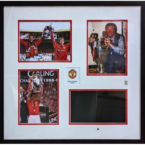 92 - Manchester United 1999 treble winning video display presentation. Serial MUFC127754 x 57cm total siz... 