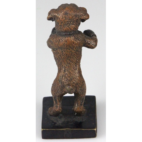 21 - Franz Bergman Cold Painted Bronze Of A Boxer Boxing Dog Original and rare Franz Bergman cold painted... 