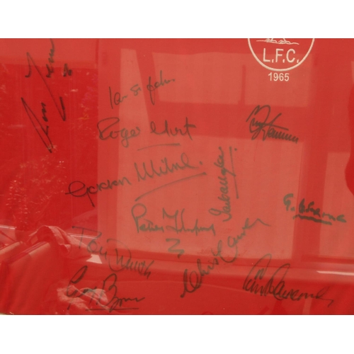 26 - Liverpool FC 1965 FA Cup shirt signed in black by all the members of the winning team - Tommy Lawren... 