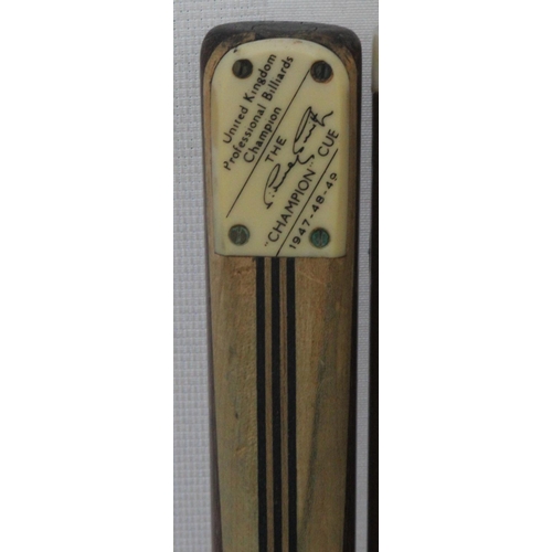 61 - Sydney Smith The Champion Cue 1947-48-49 PLUS Vintage Snooker Cue in Original Metal Cue Case PLUS an... 