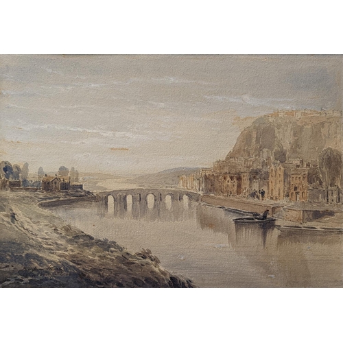 159 - Bernard Walter Evans (1848-1922). Watercolour, believed to be Beynac-et-Cazenac with the  castelnaud... 