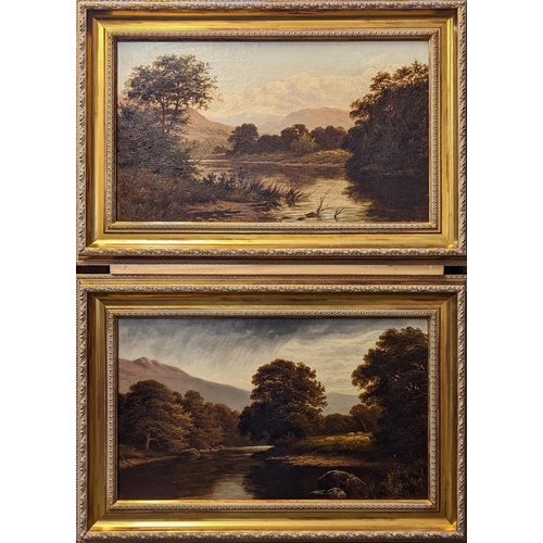 166 - Thomas Spinks (1880 – 1907), pair of oil on canvases in gilt frames, fully restored, depicting a 
fl... 