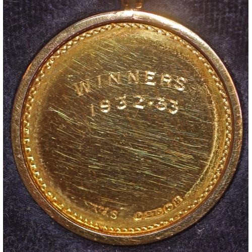 28 - North East Combination Challenge Cup Gold Winners Medal 1932-33