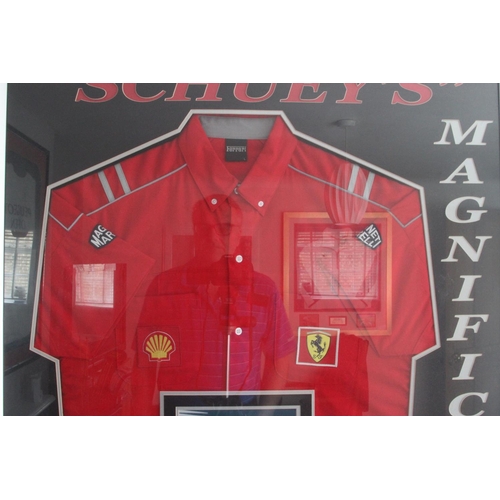 36 - Michael Schumacher signed memorabilia display titled 