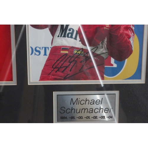 36 - Michael Schumacher signed memorabilia display titled 