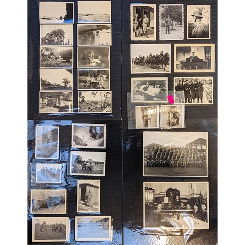 176 - Collection of Sepia WWII German Third Reich Photographs depicting Manoeuvres, Aeroplanes, Officers e... 