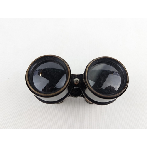 179 - Pair of Field WWI Binoculars property of Sidney Smith who volunteered for service with the Army 30/9... 