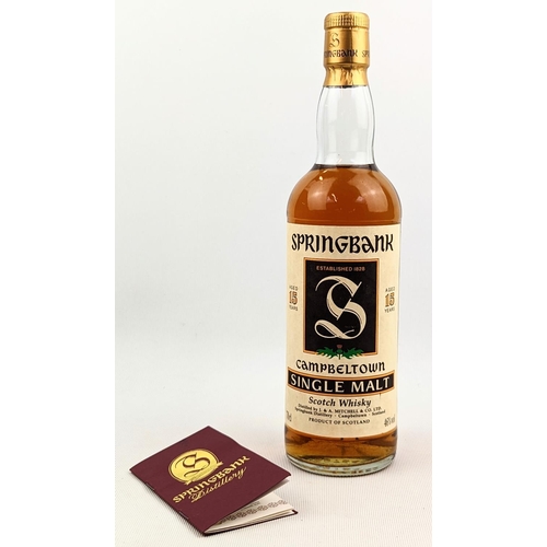 192 - Springbank Single Malt Campeltown Aged 15 Year with paper booklet 70cl