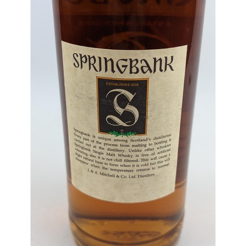 192 - Springbank Single Malt Campeltown Aged 15 Year with paper booklet 70cl