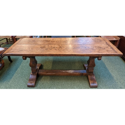 210 - An Old Oak Refectory Table of 