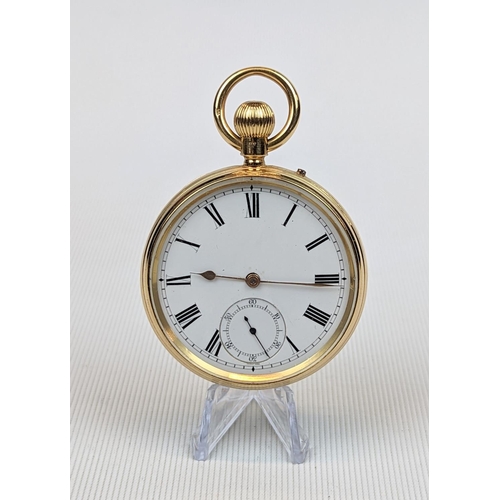 265 - Hogg & Shaw of 52 Market Street, Manchester 18ct Gold Pocket watch with roman numeral dial 115g tota... 