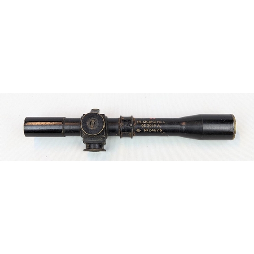 185 - WW2 Lee Enfield No.32 Sniper scope TEL.STG. NO.32 MK 3 OD2039A No.24875 - Optically sound