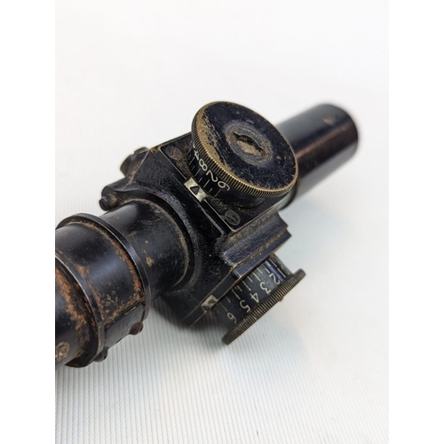 185 - WW2 Lee Enfield No.32 Sniper scope TEL.STG. NO.32 MK 3 OD2039A No.24875 - Optically sound