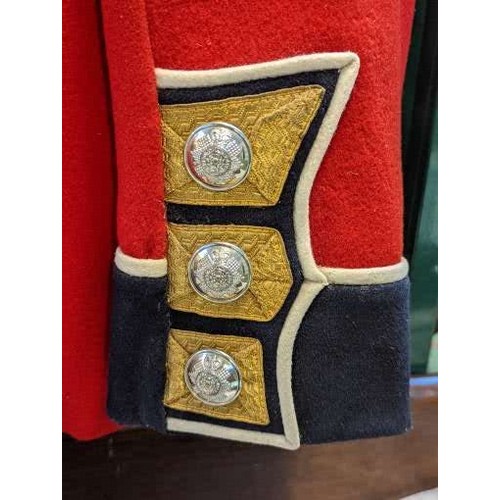 188 - British Army Scots Guards Jacket Tunic with Silvered Thread and later buttons