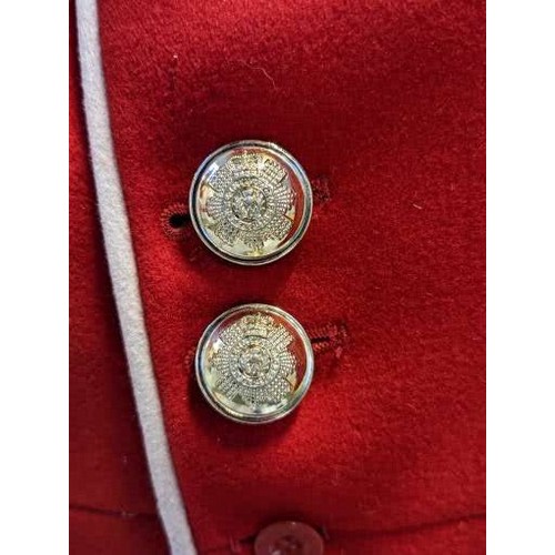 188 - British Army Scots Guards Jacket Tunic with Silvered Thread and later buttons