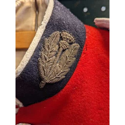 188 - British Army Scots Guards Jacket Tunic with Silvered Thread and later buttons