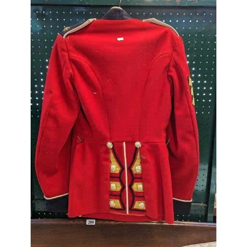 188 - British Army Scots Guards Jacket Tunic with Silvered Thread and later buttons