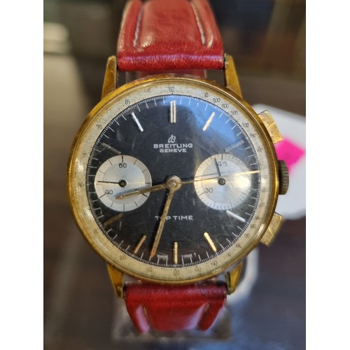 263 - Breitling Geneve Top Time Gentlemens wristwatch in gilt case 2003 stamped to reverse 1960s in workin... 