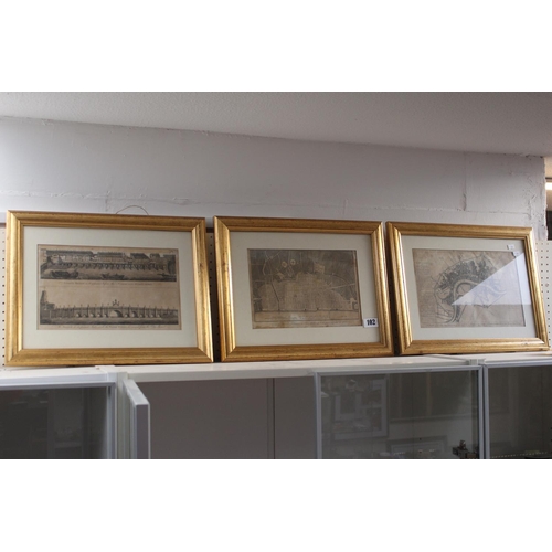 102 - 3 Gilt framed 19thC Prints of London inc the Thames and Environs