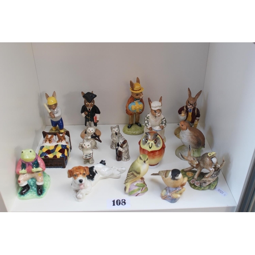 108 - Collection of Royal Doulton Bunnykins, Beswick figures etc