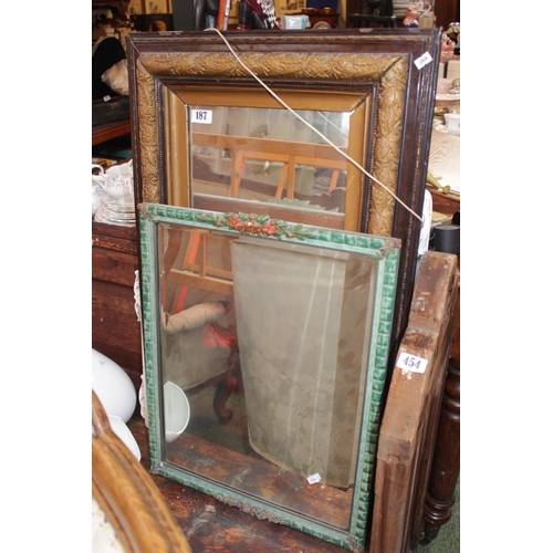 187 - Collection of assorted framed mirrors