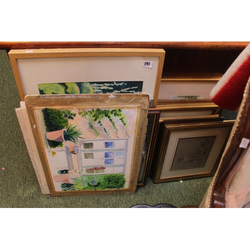 191 - Collection of assorted Framed Watercolours and prints