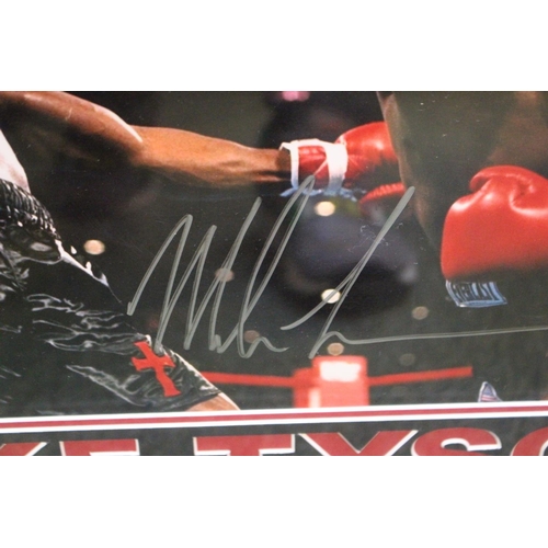 2 - Mike Tyson Signed Lithographic photograph signed. 56 x 46cm total size