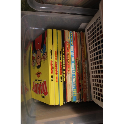 227 - 5 Boxes of assorted Beano, Dandy and other annuals