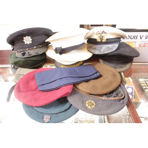 275 - Collection of Military Hats and Berets