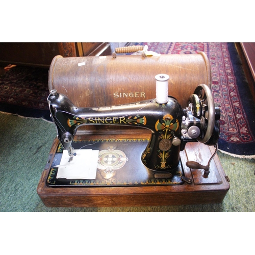 291 - Cased Singer Sewing machine