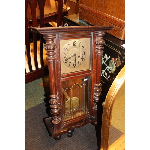 528 - Walnut cased wall clock