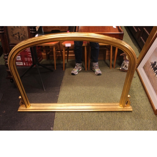 531 - Large domed gilt framed mirror