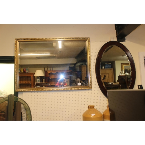 536 - Modern Gilt framed bevel edge mirror