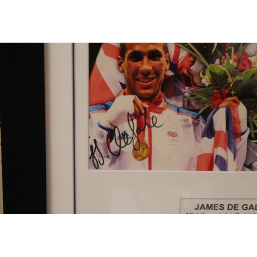 8 - James De Gale Middle weight gold medal signed photograph Beijing 2008 with COA Allstars. 47 x 64cm t... 