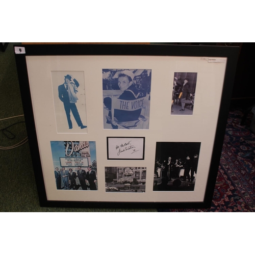 9 - Frank Sinatra Signed Photo Collage January 1978 Las Vegas Circus Maximus. 85 x 78cm total size