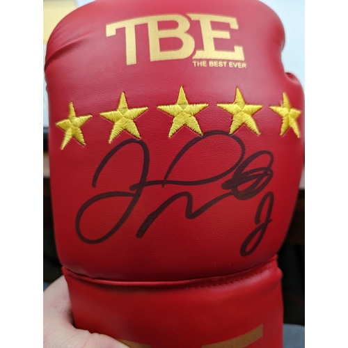 1 - Floyd Mayweather Boxing glove signed. 'Floyd Mayweather the Best ever TMT' 37cm in Height