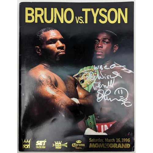 102 - Bruno vs Tyson Program, Signed by Frank Bruno - March 16, 1996 MGM Grand