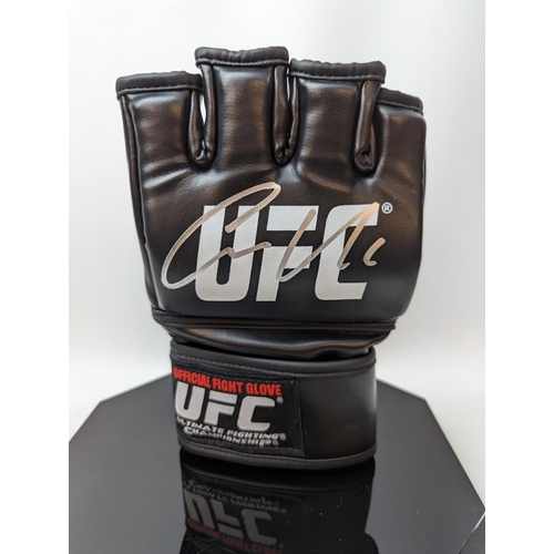 111 - Conor McGregor UFC signed glove in case UFC Legend