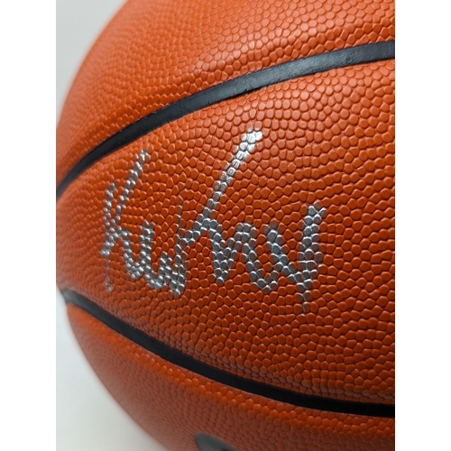 122 - Spalding Basketball signed by Kevin Knox Authenticity sticker on ball and certificate JSA WPP071801