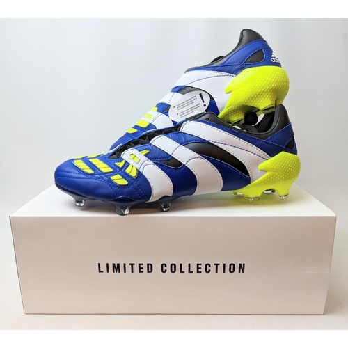 124 - Adidas Limited Collection, Predator Accelerator FG, Football Boots in Royblu New with Tags UK Size 1... 
