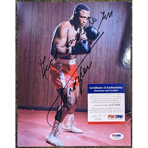 136 - Colour Photograph signed by boxer 