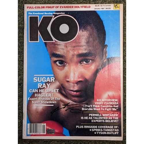 138 - KO Boxing Magazine signed by boxer 