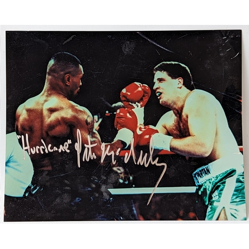 142 - Coloured Photograph signed by boxer 