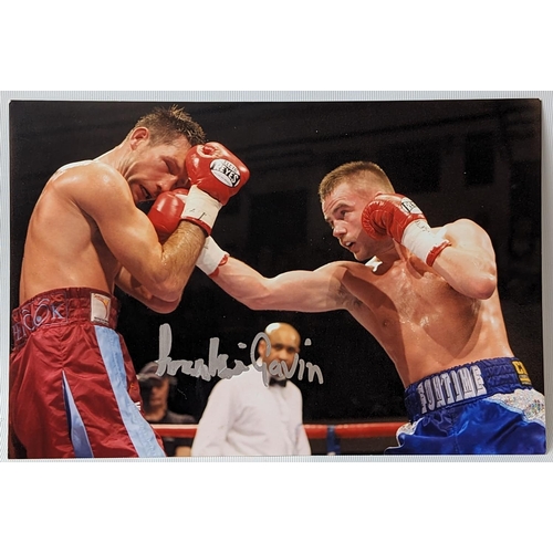 144 - Coloured Photograph signed by boxer 