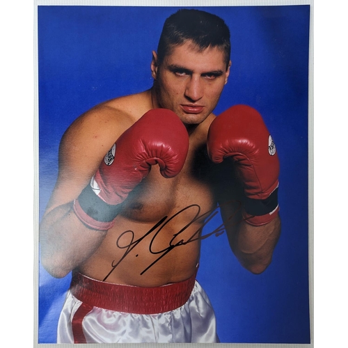 145 - Coloured Photograph signed by boxer 