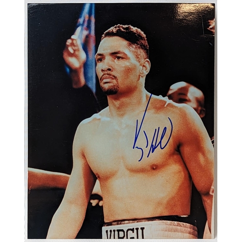 146 - Coloured Photograph signed by boxer 